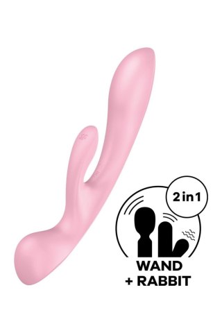 Satisfyer Triple Oh pink - wibrator króliczek