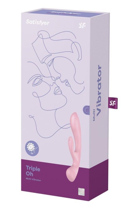 Satisfyer Triple Oh pink - wibrator króliczek