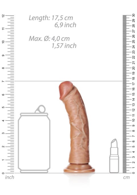 Curved Realistic Dildo with Suction Cup - 6""""/ 15,5 cm - Realistyczne dildo z przyssawką