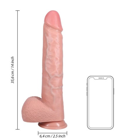 Extra Long with Balls 14"" - Realistyczne dildo z przyssawką