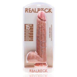 Extra Long with Balls 15"" - Realistyczne dildo z przyssawką