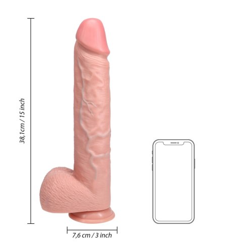 Extra Long with Balls 15"" - Realistyczne dildo z przyssawką