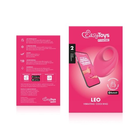 EasyConnect - Vibrating Cockring Leo- Wibrujący pierścień erekcyjny zdalnie sterowany