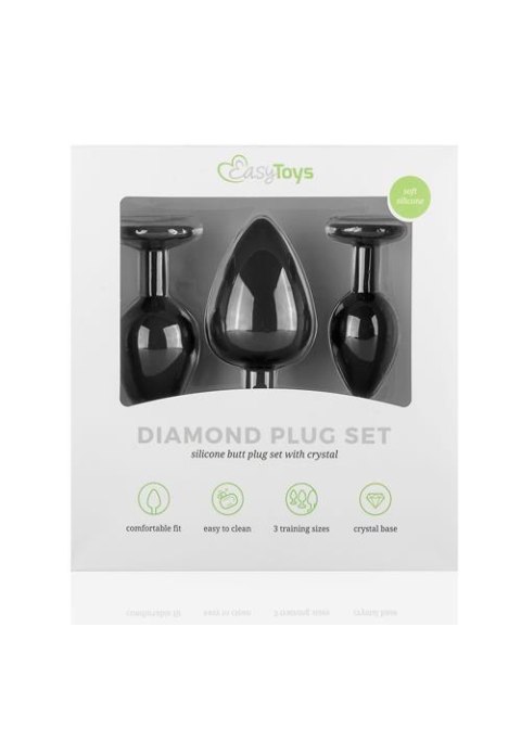 Diamond Plug Set-Black - Zestaw korków analnych