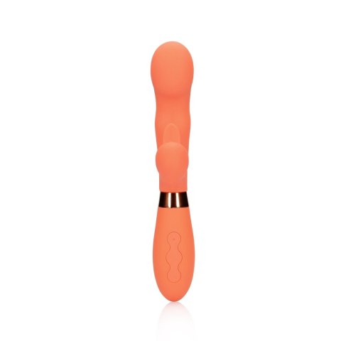 Silicone Rabbit Vibrator with Ribbed Clitoral Stimulator