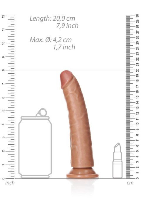 Slim Realistic Dildo with Suction Cup - 7""""/ 18 cm - Realistyczne dildo z przyssawką