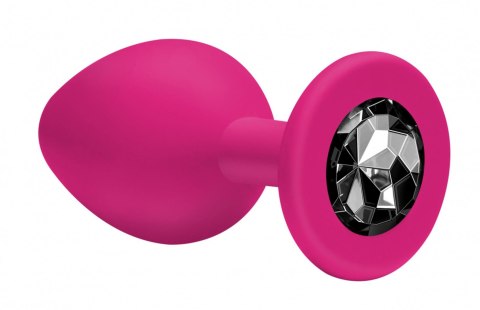 Anal Emotions Cutie Small Pink black crystal - Korek analny, zatyczka analna