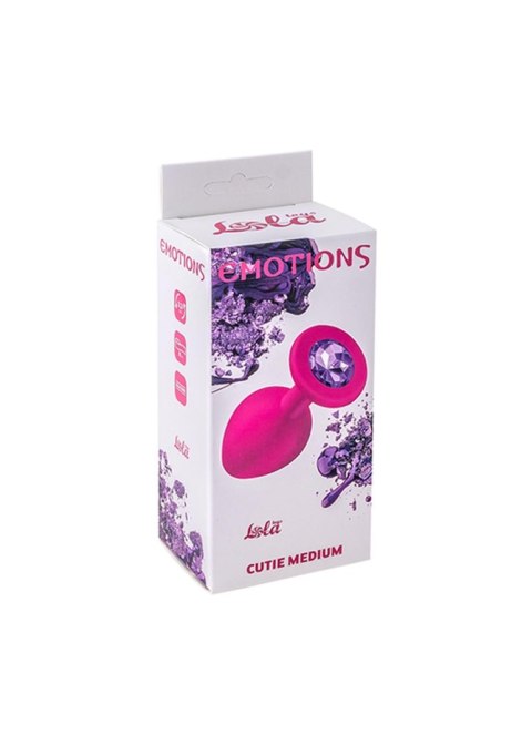 Anal Plug Emotions Cutie Medium Pink dark purple crystal