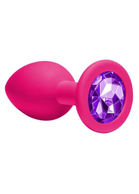 Anal Plug Emotions Cutie Medium Pink dark purple crystal