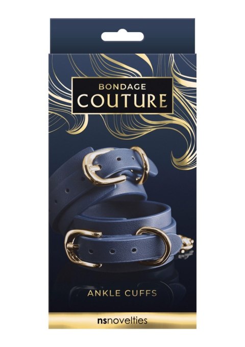 Bondage Couture Ankle Cuff Blue - Kajdanki do kostek