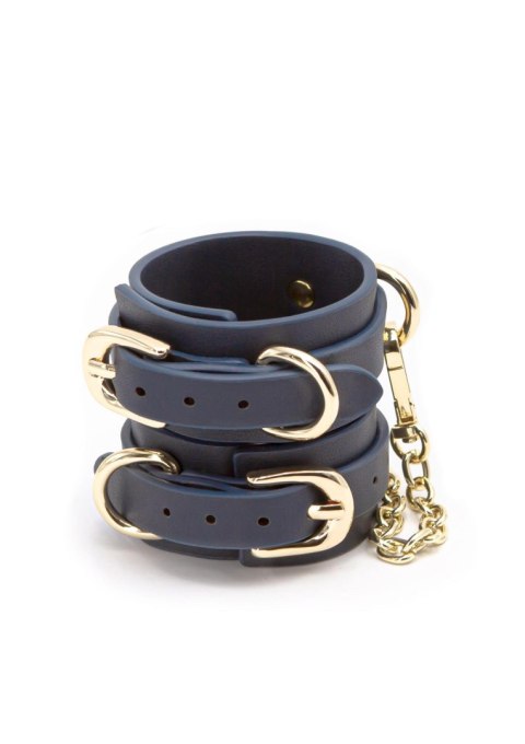 Bondage Couture Wrist Cuff Blue - Kajdanki na ręce