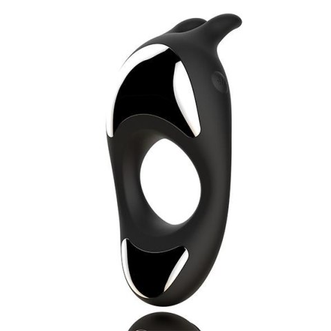 FeelzToys - Zeus Dual Vibe Cock Ring Black - Wibrujący pierścień na penisa