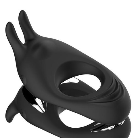 FeelzToys - Zeus Dual Vibe Cock Ring Black - Wibrujący pierścień na penisa