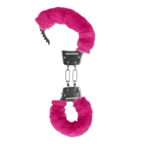 Furry Metal Hand Cuffs - Pink - Kajdanki z futerkiem