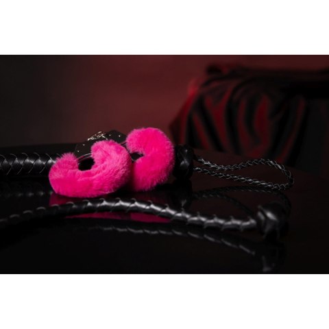 Furry Metal Hand Cuffs - Pink - Kajdanki z futerkiem