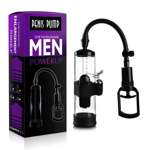 Powerpump MAX Vibrating - Black&Clear - Pompka do powiększania penisa