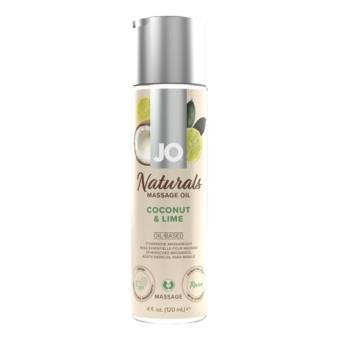 System JO - Naturals Massage Oil Coconut & Lime 120 ml - Olejek do masażu