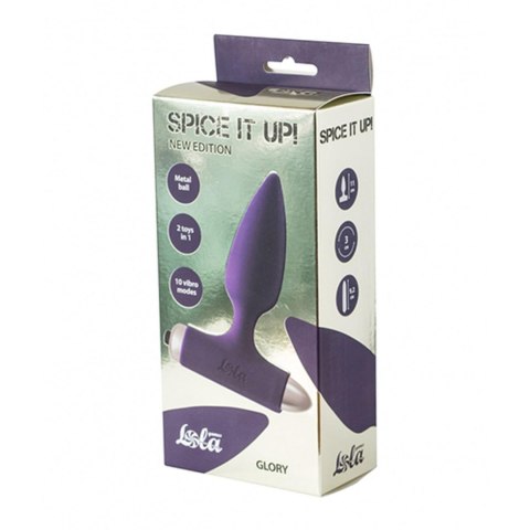 Vibrating Anal Plug Spice it up New Edition Glory Ultraviolet - Wibrujący korek analny