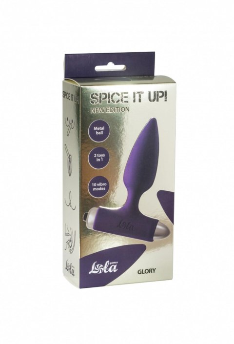 Vibrating Anal Plug Spice it up New Edition Glory Ultraviolet - Wibrujący korek analny