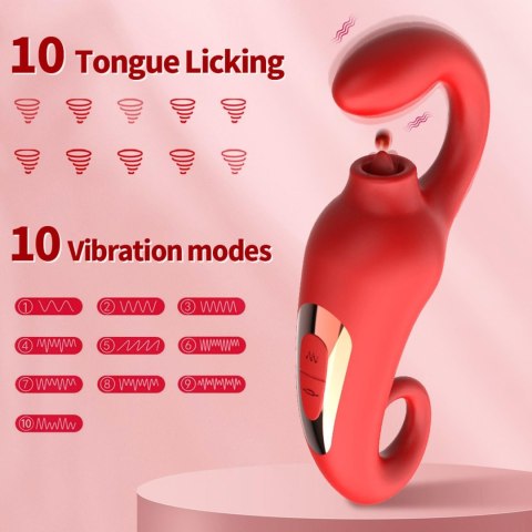 Wibrator-Merfi, 10 vibration functions, 10 frequency tongue licking USB