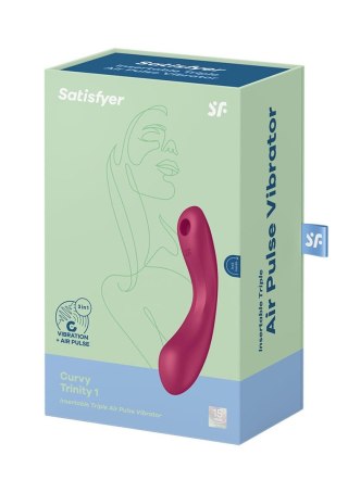 Satisfyer Curvy Trinity 1 red - bezdotykowy masażer łechtaczki