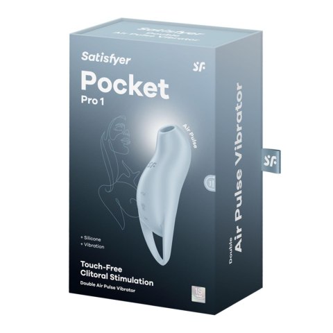 Satisfyer Pocket Pro 1 blue - masażer łechtaczki