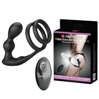 PRETTY LOVE - VIBRATION PENIS SLEEVE VI, vibrating anal stimulation