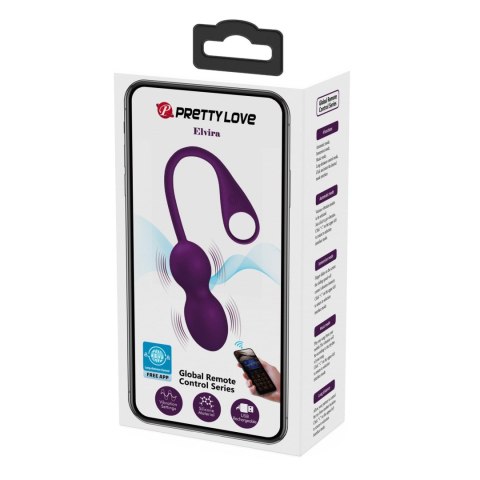 PRETTY LOVE - Elvira dark Purple, 12 vibration functions Mobile APP Long-distance Control