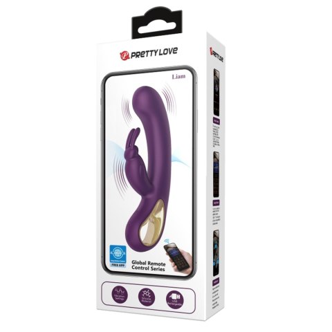 PRETTY LOVE - Liam purple, 12 vibration functions Mobile APP Long-distance Control