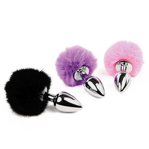 FeelzToys -Bunny Tails Butt Plug Black