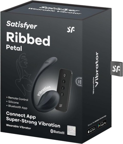 Satisfyer Ribbed Petal black - wibrator jajko