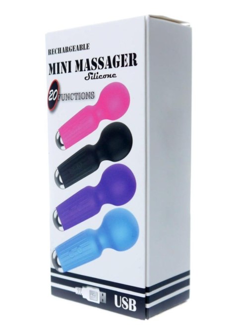 Stymulator-Rechargeable Mini Masager USB 20 Functions - Black