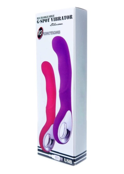 Vibrator G-spot 10 functions USB Pink