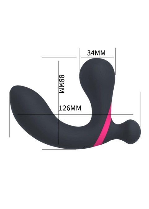 Stymulator-Prostate Massager Dual Vibrator USB 10 Function / Remote Control