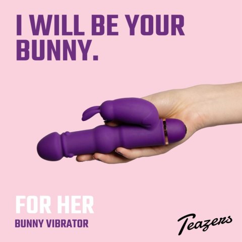 Teazers Silicone Rabbit Vibrator - Purple