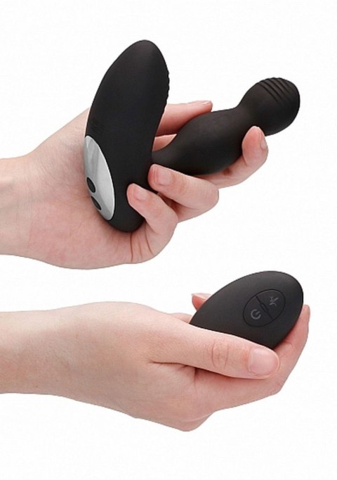 Remote Controlled E-Stim & Vibrating Prostate Massager - Black