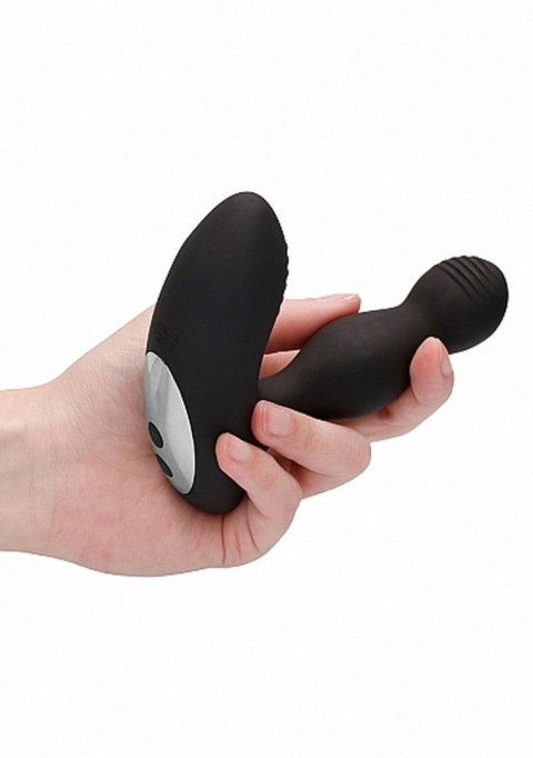 Remote Controlled E-Stim & Vibrating Prostate Massager - Black