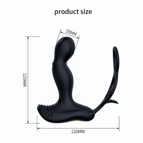 Wibrator-Silicone Massager 7 Function and Heating Function, Black