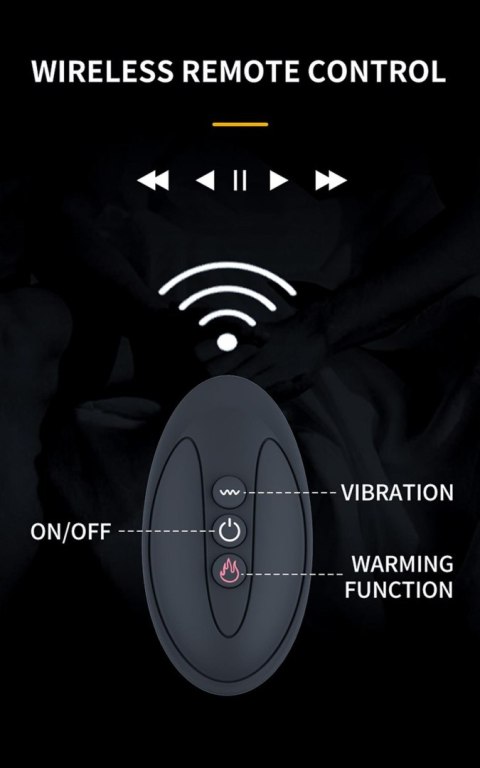 Wibrator-Silicone Massager 7 Function and Heating Function, Black