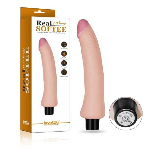 9"" REAL SOFTEE Vibrating Dildo