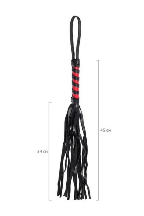 Anonymo flogger, PU leather, black, 45 cm