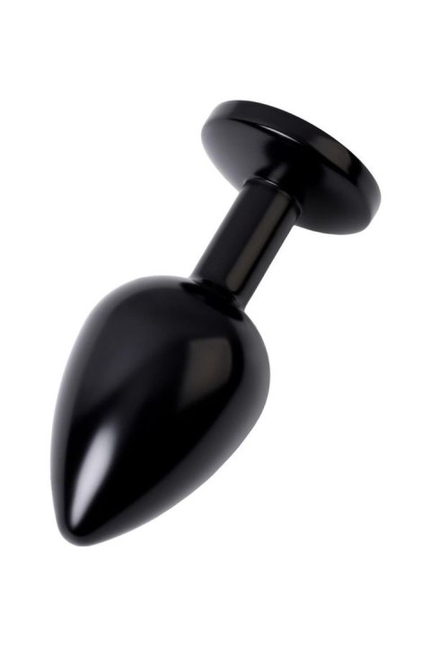 Black anal plug TOYFA Metal,with a ruby colored gem