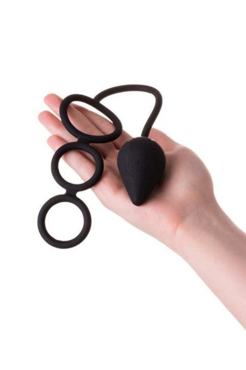 EROTIST Butt plug with an erection ring (M)