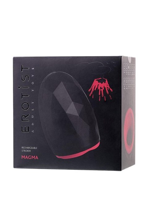 EROTIST Magma; Rechargeable masturbator with heating, Silicone, Black, 12 cm