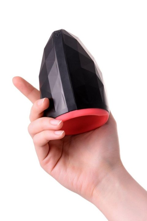 EROTIST Magma; Rechargeable masturbator with heating, Silicone, Black, 12 cm