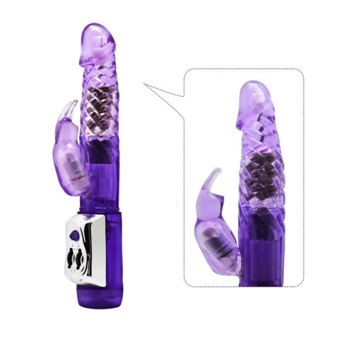 Multi-speed Vibration and Rotation whit pearls, Purple