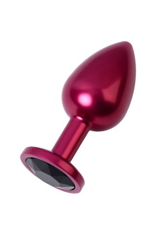 Red anal plug TOYFA Metal with black gem