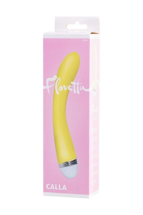 Vibrator Flovetta by Toyfa Calla, silicone, yellow, 22 cm