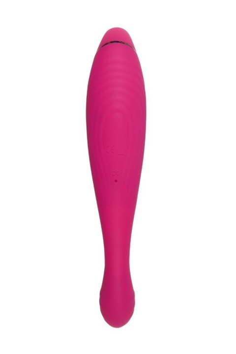 JOS Danvi vibrator with vacuum wave stimulation, silicone, pink, 21.5 cm