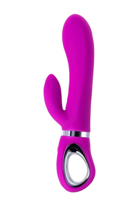 JOS JOLY, Vibrator with clitoral stimulator with WOW mode, silicone, fuchsia, 19.6 cm